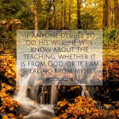 Picture 07 - John 7:17 WEB - If anyone desires to do his will, he will know - Bible Verse Picture