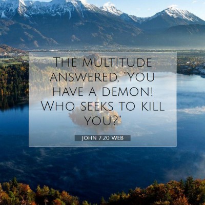 Picture 07 - John 7:20 WEB - The multitude answered, 