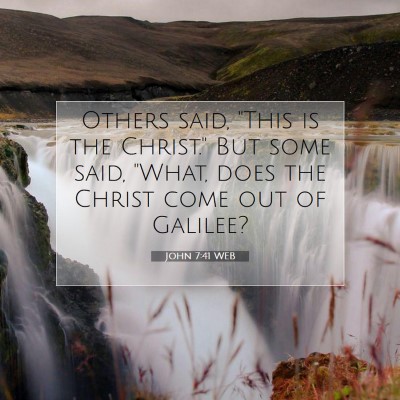 Picture 07 - John 7:41 WEB - Others said, 