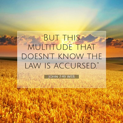 Picture 07 - John 7:49 WEB - But this multitude that doesn't know the law is - Bible Verse Picture