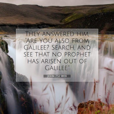 Picture 07 - John 7:52 WEB - They answered him, 