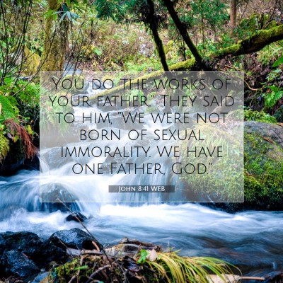 Picture 07 - John 8:41 WEB - You do the works of your father.
