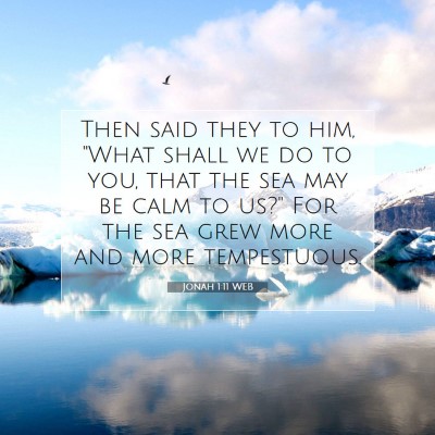 Picture 07 - Jonah 1:11 WEB - Then said they to him, 