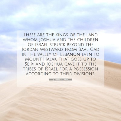 Picture 07 - Joshua 12:7 WEB - These are the kings of the land whom Joshua and - Bible Verse Picture
