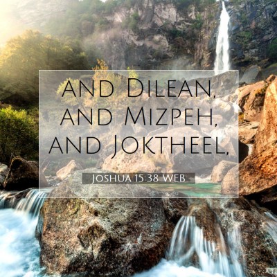 Picture 07 - Joshua 15:38 WEB - and Dilean, and Mizpeh, and - Bible Verse Picture