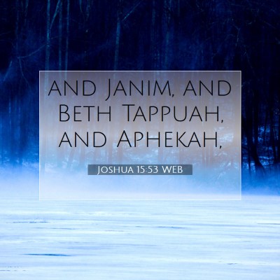 Picture 07 - Joshua 15:53 WEB - and Janim, and Beth Tappuah, and - Bible Verse Picture