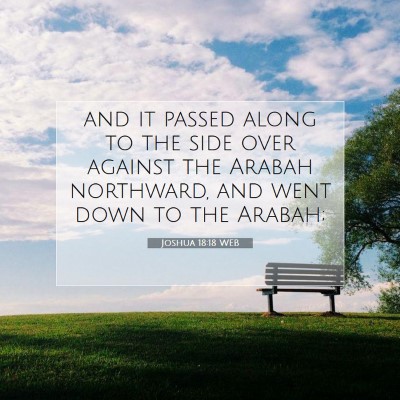 Picture 07 - Joshua 18:18 WEB - and it passed along to the side over against the - Bible Verse Picture