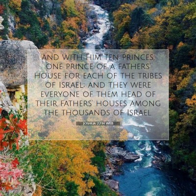 Picture 07 - Joshua 22:14 WEB - and with him ten princes, one prince of a - Bible Verse Picture