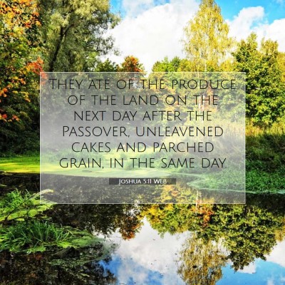 Picture 07 - Joshua 5:11 WEB - They ate of the produce of the land on the next - Bible Verse Picture