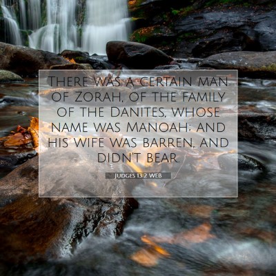 Picture 07 - Judges 13:2 WEB - There was a certain man of Zorah, of the family - Bible Verse Picture