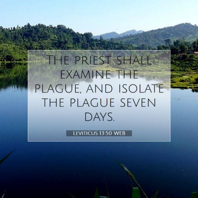 Picture 07 - Leviticus 13:50 WEB - The priest shall examine the plague, and isolate - Bible Verse Picture