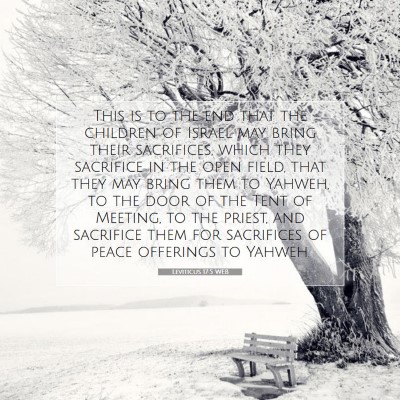 Picture 07 - Leviticus 17:5 WEB - This is to the end that the children of Israel - Bible Verse Picture
