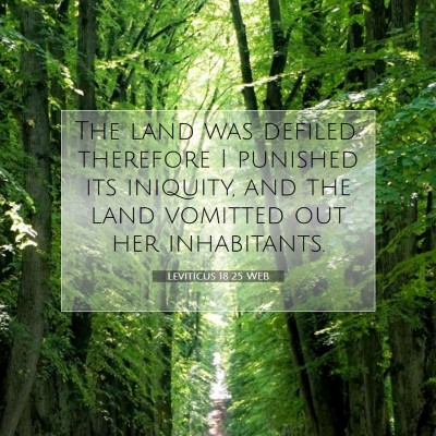 Picture 07 - Leviticus 18:25 WEB - The land was defiled: therefore I punished its - Bible Verse Picture