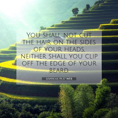 Picture 07 - Leviticus 19:27 WEB - You shall not cut the hair on the sides of your - Bible Verse Picture