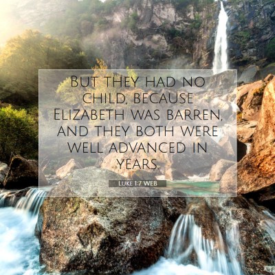 Picture 07 - Luke 1:7 WEB - But they had no child, because Elizabeth was - Bible Verse Picture