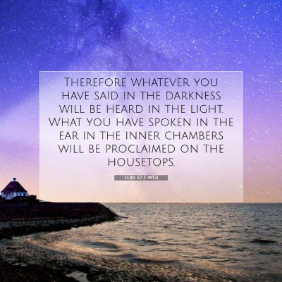 Picture 07 - Luke 12:3 WEB - Therefore whatever you have said in the darkness - Bible Verse Picture
