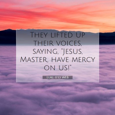 Picture 07 - Luke 17:13 WEB - They lifted up their voices, saying, 