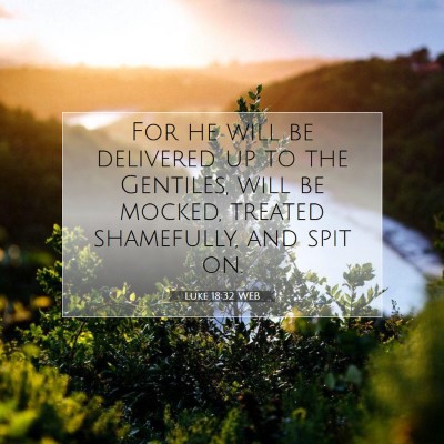 Picture 07 - Luke 18:32 WEB - For he will be delivered up to the Gentiles, will - Bible Verse Picture