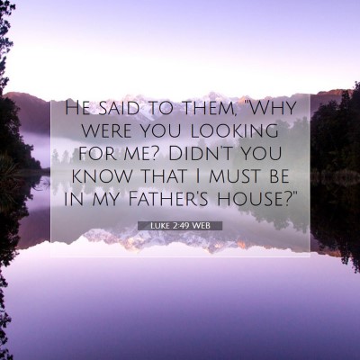 Picture 07 - Luke 2:49 WEB - He said to them, 