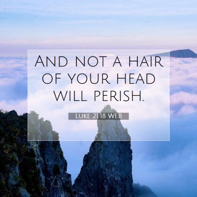 Picture 07 - Luke 21:18 WEB - And not a hair of your head will - Bible Verse Picture