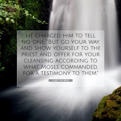Picture 07 - Luke 5:14 WEB - He charged him to tell no one, 