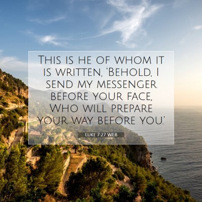 Picture 07 - Luke 7:27 WEB - This is he of whom it is written, 'Behold, I send - Bible Verse Picture