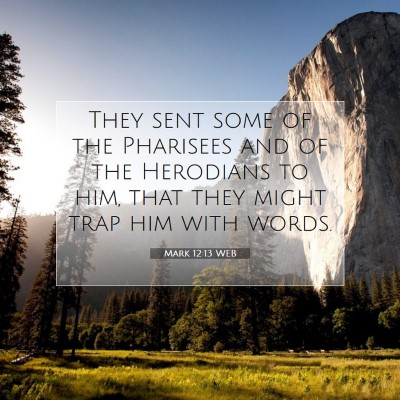 Picture 07 - Mark 12:13 WEB - They sent some of the Pharisees and of the - Bible Verse Picture