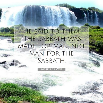Picture 07 - Mark 2:27 WEB - He said to them, 
