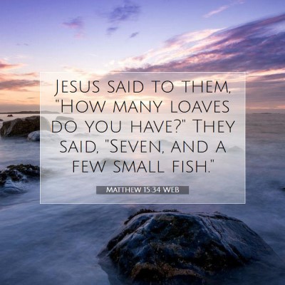 Picture 07 - Matthew 15:34 WEB - Jesus said to them, 
