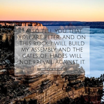 Picture 07 - Matthew 16:18 WEB - I also tell you that you are Peter, and on this - Bible Verse Picture