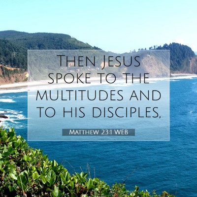 Picture 07 - Matthew 23:1 WEB - Then Jesus spoke to the multitudes and to his - Bible Verse Picture