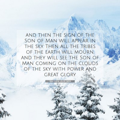 Picture 07 - Matthew 24:30 WEB - and then the sign of the Son of Man will appear - Bible Verse Picture