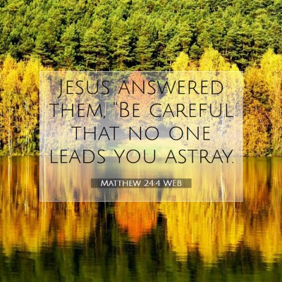 Picture 07 - Matthew 24:4 WEB - Jesus answered them, 
