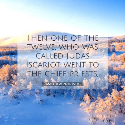 Picture 07 - Matthew 26:14 WEB - Then one of the twelve, who was called Judas - Bible Verse Picture