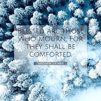Picture 07 - Matthew 5:4 WEB - Blessed are those who mourn, For they shall be - Bible Verse Picture