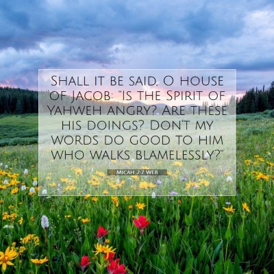 Picture 07 - Micah 2:7 WEB - Shall it be said, O house of Jacob: 