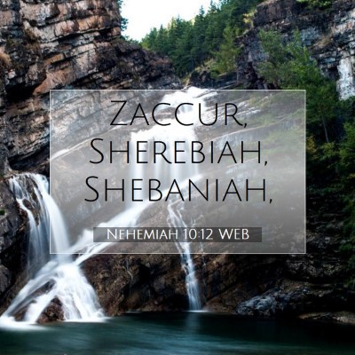 Picture 07 - Nehemiah 10:12 WEB - Zaccur, Sherebiah, - Bible Verse Picture