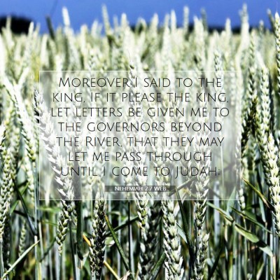 Picture 07 - Nehemiah 2:7 WEB - Moreover I said to the king, If it please the - Bible Verse Picture