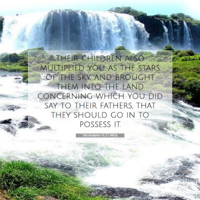 Picture 07 - Nehemiah 9:23 WEB - Their children also multiplied you as the stars - Bible Verse Picture