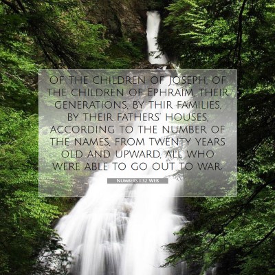 Picture 07 - Numbers 1:32 WEB - Of the children of Joseph, of the children of - Bible Verse Picture