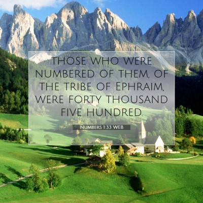 Picture 07 - Numbers 1:33 WEB - those who were numbered of them, of the tribe of - Bible Verse Picture