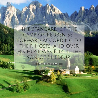 Picture 07 - Numbers 10:18 WEB - The standard of the camp of Reuben set forward - Bible Verse Picture