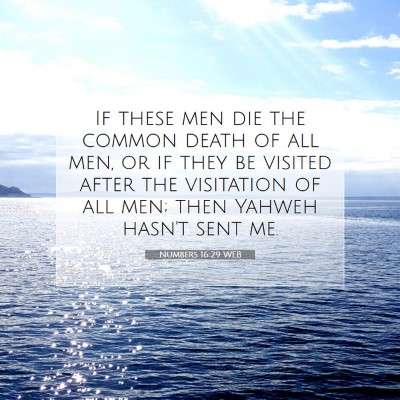 Picture 07 - Numbers 16:29 WEB - If these men die the common death of all men, or - Bible Verse Picture