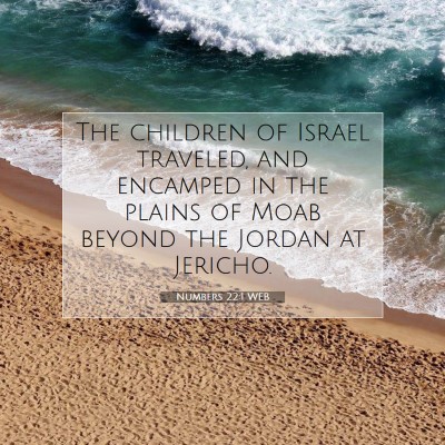 Picture 07 - Numbers 22:1 WEB - The children of Israel traveled, and encamped in - Bible Verse Picture
