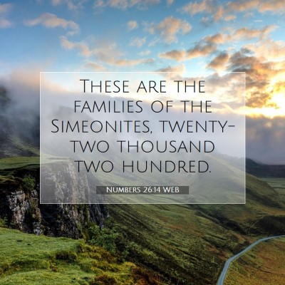 Picture 07 - Numbers 26:14 WEB - These are the families of the Simeonites, - Bible Verse Picture