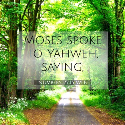 Picture 07 - Numbers 27:15 WEB - Moses spoke to Yahweh, - Bible Verse Picture