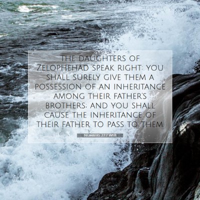 Picture 07 - Numbers 27:7 WEB - The daughters of Zelophehad speak right: you - Bible Verse Picture