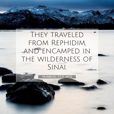 Picture 07 - Numbers 33:15 WEB - They traveled from Rephidim, and encamped in the - Bible Verse Picture