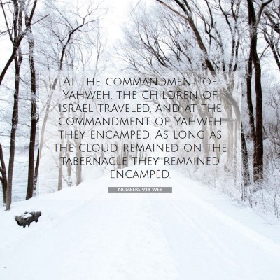 Picture 07 - Numbers 9:18 WEB - At the commandment of Yahweh, the children of - Bible Verse Picture