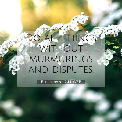 Picture 07 - Philippians 2:14 WEB - Do all things without murmurings and - Bible Verse Picture
